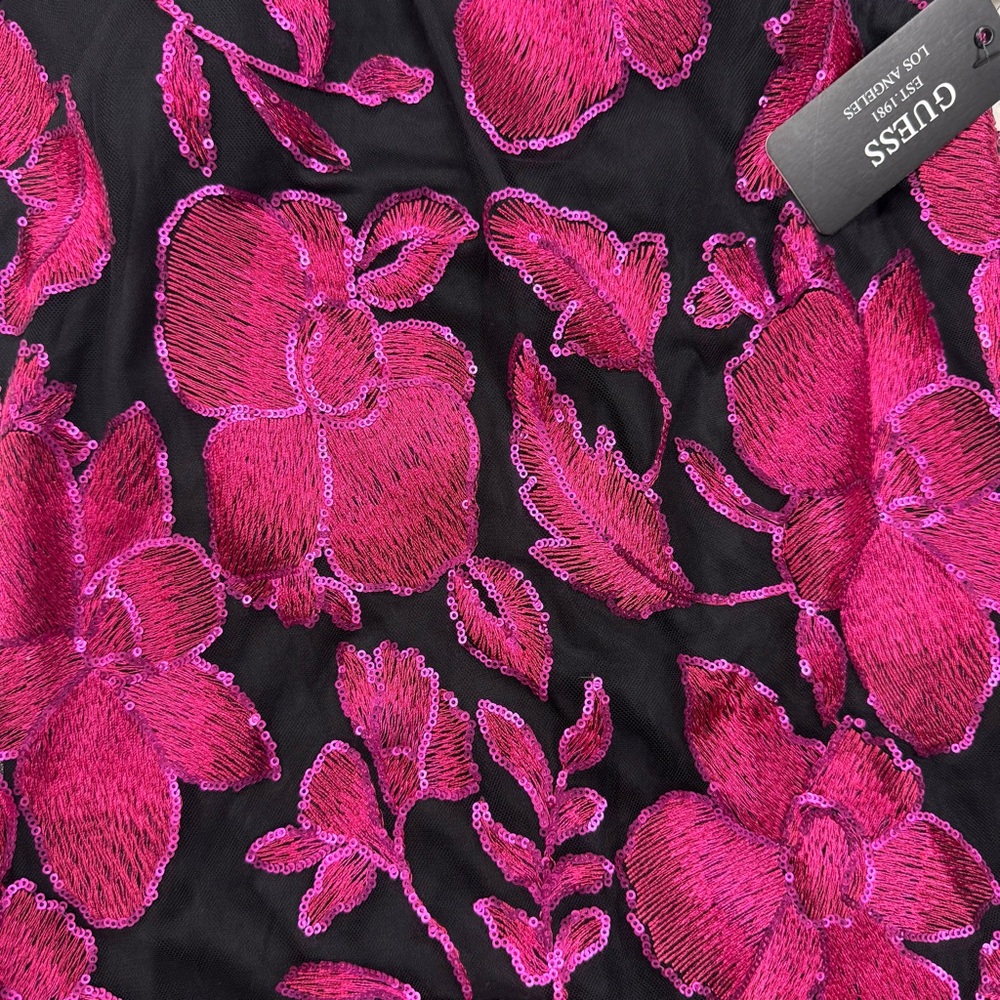 Guess Black and Pink Floral Dress - Picture 7 of 9